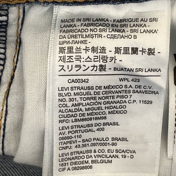 Levi's Womens Blue Denim Jeans Size 28 Buttonfly Ribcage Straight Ankle Stretch - Picture 10 of 13